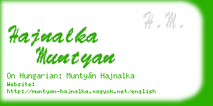 hajnalka muntyan business card